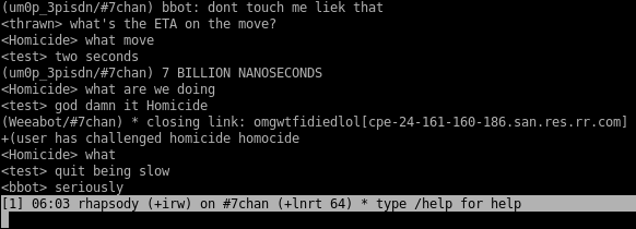 IrCII, irc client yang berjalan di konsole linux