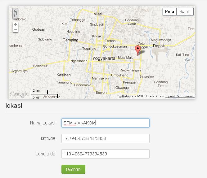 Cara Input data lokasi di Google Map