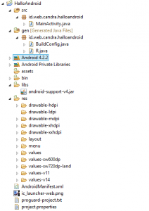 Penjelasan Struktur direktori Proyek Android – CandraLab Studio