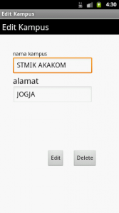 Tutorial CRUD android SQlite Part II – CandraLab Studio