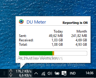 Mengukur Penggunaan Bandwidth Di Windows dengan DU Meter